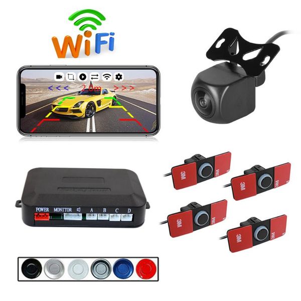 wi-fi реверса видео системы парковки kit с 4 зуммером радар датчик звук предупреждение обратной резервной камера поддержка app просмотр 12v
wi-fi реверса видео системы парковки kit с 4 зуммером радар датчик звук предупреждение обратной резервной камера поддержка app просмотр 12v