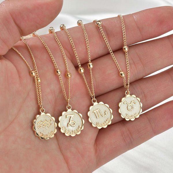 selling 12 constellation necklace classic 18k gold zodiac sign round pendant bead chain necklace jewelry, Silver
selling 12 constellation necklace classic 18k gold zodiac sign round pendant bead chain necklace jewelry, Silver