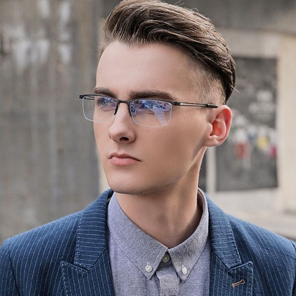 new fashion frame business plain men's frame 5916 anti-blue glasses men's glasses, Silver
new fashion frame business plain men's frame 5916 anti-blue glasses men's glasses, Silver