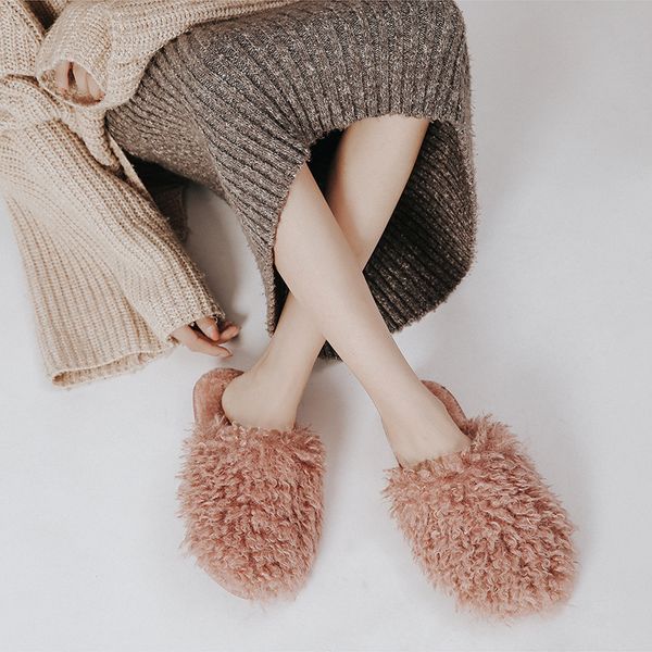 soft faux fur slip on shoes woman indoor slippers warm plush girls home slipper anti-slip female house floor slides sh424, Black
soft faux fur slip on shoes woman indoor slippers warm plush girls home slipper anti-slip female house floor slides sh424, Black