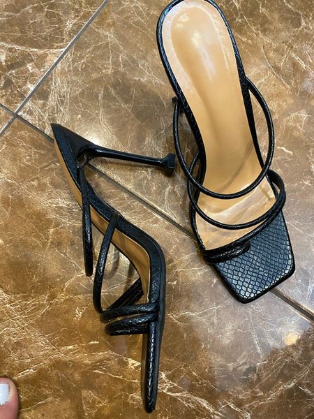 aber women sandals snake print strappy mule heels sandals slippers women high heels flip flops square toe slides party shoes woman, Black
aber women sandals snake print strappy mule heels sandals slippers women high heels flip flops square toe slides party shoes woman, Black
