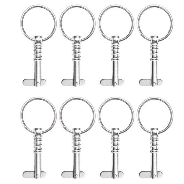 8 pieces boat bimini fitting hardware spring loaded quick release pins 1/4 inch 316 stainless steel with pull ring
8 pieces boat bimini fitting hardware spring loaded quick release pins 1/4 inch 316 stainless steel with pull ring