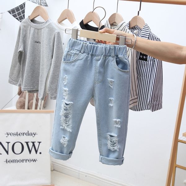 lvvvl 2020 and children's wear jeans new autumn boys' babies' all-match children's jeans with holes korean loose light-c, Blue
lvvvl 2020 and children's wear jeans new autumn boys' babies' all-match children's jeans with holes korean loose light-c, Blue