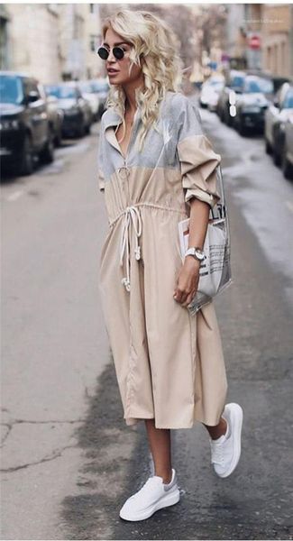 loose chic autumn coats womens autumn windbreaker panelled two color stand collar womens designer trench coats x-long, Tan;black
loose chic autumn coats womens autumn windbreaker panelled two color stand collar womens designer trench coats x-long, Tan;black