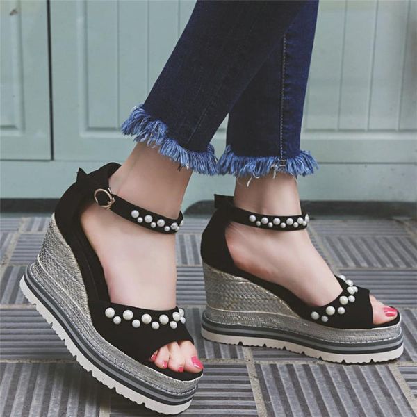 summer platform pumps shoes women cow leather wedges high heel roman gladiator sandals female open toe ankle boots casual shoes, Black
summer platform pumps shoes women cow leather wedges high heel roman gladiator sandals female open toe ankle boots casual shoes, Black