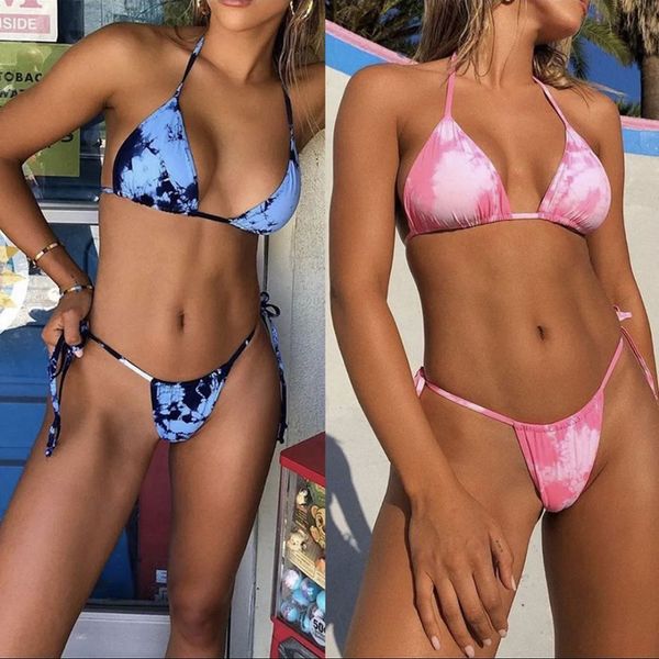 women's swimwear bikini micro 2021 women tie-dye pattern with panty set two piece, White;black
women's swimwear bikini micro 2021 women tie-dye pattern with panty set two piece, White;black