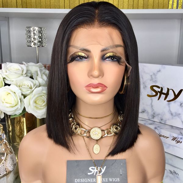 brazilian straight short bob wig lace front human hair wigs 13x4 bob lace front wigs 150% closure wig pre-plucked hair, Black
brazilian straight short bob wig lace front human hair wigs 13x4 bob lace front wigs 150% closure wig pre-plucked hair, Black