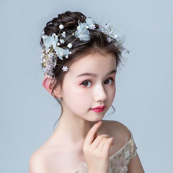 amjqe children's accessories floral hairpin wreath hair band korean princess hairpin sweet girl wedding dress performance wedding headd, Slivery;white
amjqe children's accessories floral hairpin wreath hair band korean princess hairpin sweet girl wedding dress performance wedding headd, Slivery;white