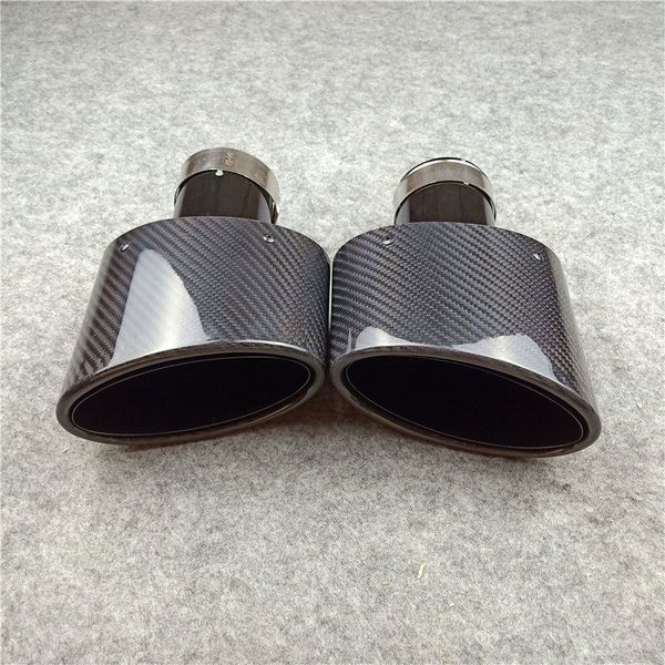 glossy black carbon fiber exhaust muffler tip for all cars outlet 90mm 155mm auto oval shape tail pipes (left & right)
glossy black carbon fiber exhaust muffler tip for all cars outlet 90mm 155mm auto oval shape tail pipes (left & right)