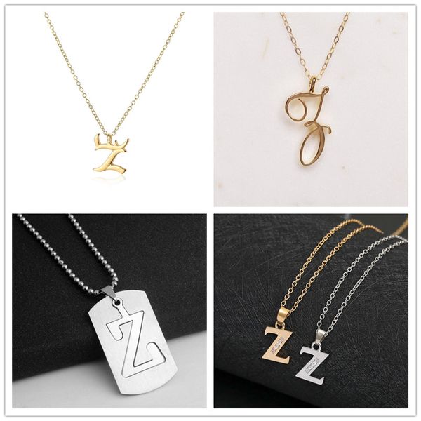 letter -z stainless steel alloy alphabet name initial pendant chain necklace monogram america english word sign friend woman mother men', Silver
letter -z stainless steel alloy alphabet name initial pendant chain necklace monogram america english word sign friend woman mother men', Silver