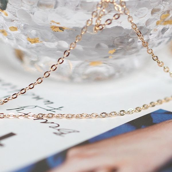 bvc5u upgrade 14k electroplating copper plating 14k real gold super flash encryption polishing flat o-chain loose chain diy diy accessories, Silver
bvc5u upgrade 14k electroplating copper plating 14k real gold super flash encryption polishing flat o-chain loose chain diy diy accessories, Silver