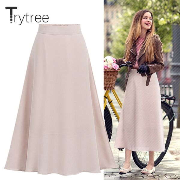 ttytree summer autumn women skirt casual a-line mid-calf elegant elastic waist solid 5 colors skirts silky office lady skirt, Black
ttytree summer autumn women skirt casual a-line mid-calf elegant elastic waist solid 5 colors skirts silky office lady skirt, Black