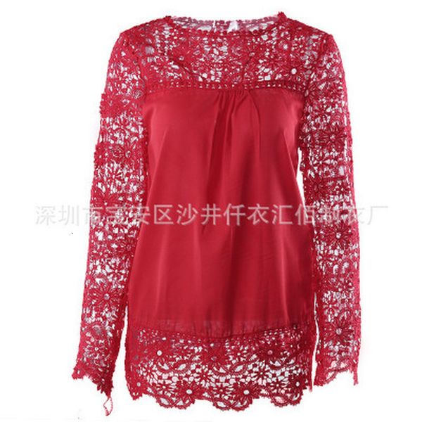blouse women 2020 new fashion selling crew neck summer blouse plus size long sleeve hollw out flower lace chiffon shirt vestidos, White
blouse women 2020 new fashion selling crew neck summer blouse plus size long sleeve hollw out flower lace chiffon shirt vestidos, White