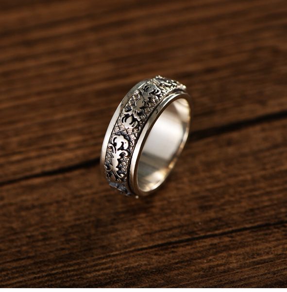 925 sterling silver retro thai silver trend relief king kong pestle men's evil transfer ring
925 sterling silver retro thai silver trend relief king kong pestle men's evil transfer ring