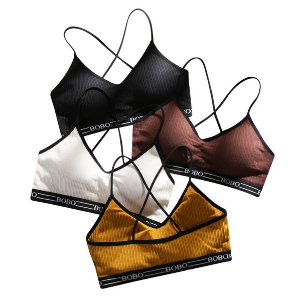 gym clothing sports bra,adjustable spaghetti strap padded for fitness running athletic,seamless yoga bra, White;black
gym clothing sports bra,adjustable spaghetti strap padded for fitness running athletic,seamless yoga bra, White;black