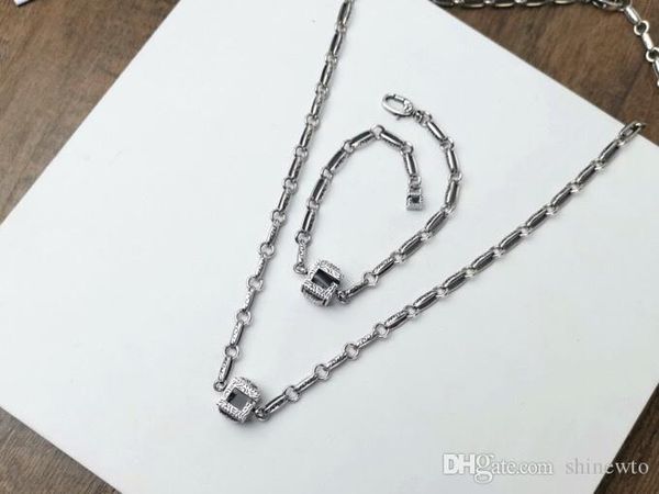 retro style men lady women brass silver plated lovers thick long necklace bracelet sets with cube engraved pattern g letter pendant
retro style men lady women brass silver plated lovers thick long necklace bracelet sets with cube engraved pattern g letter pendant