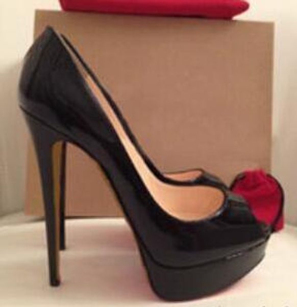 red bottom nude leather high heels peep toes women shoes studded red sole heel woman wedding pumps plus size 35-42, Black
red bottom nude leather high heels peep toes women shoes studded red sole heel woman wedding pumps plus size 35-42, Black