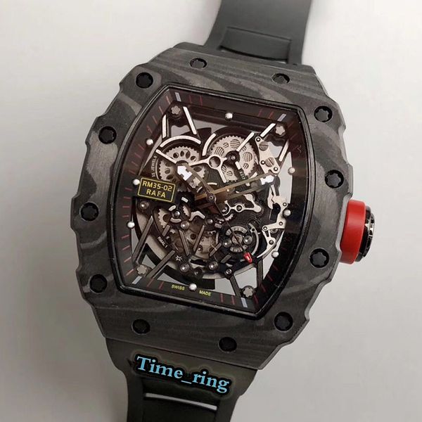 edition rm035-02 skeleton dial carbon fiber case japan miyota automatic movement rm035-02 mens black watch rubber strap sport watches, Slivery;brown
edition rm035-02 skeleton dial carbon fiber case japan miyota automatic movement rm035-02 mens black watch rubber strap sport watches, Slivery;brown