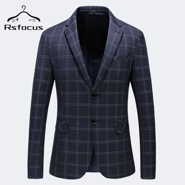 men's suits & blazers rsfocus navy blue plaid blazer men 2021 slim fit two buttons mens casual check jacket formal homme luxe 5xl xz021, White;black
men's suits & blazers rsfocus navy blue plaid blazer men 2021 slim fit two buttons mens casual check jacket formal homme luxe 5xl xz021, White;black