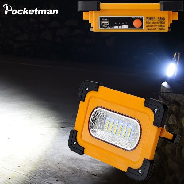 Outdoor Super Bright Waterproof Solar Led Work Light Built-in Usb Rechargeable Battery Suitable Camping Hiking Lantern Torch