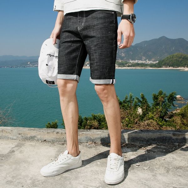 casual men's summer thin 5-point middle pants summer loose 5-point pants elastic denim men's trendy underwear shorts and shorts in, Blue
casual men's summer thin 5-point middle pants summer loose 5-point pants elastic denim men's trendy underwear shorts and shorts in, Blue