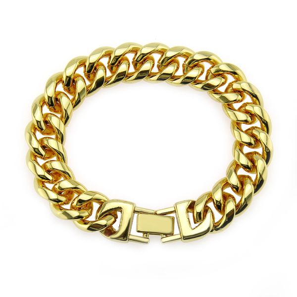 2020 european and american hip hop rap singer domineering cuba gold bracelet jewelry exaggerated chain bracelet, Black
2020 european and american hip hop rap singer domineering cuba gold bracelet jewelry exaggerated chain bracelet, Black