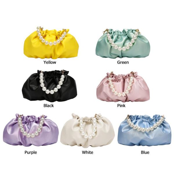 fashion shoulder bag women pearl totes handbag phone purse female elegant pleated pu leather chain messenger crossbody pouch
fashion shoulder bag women pearl totes handbag phone purse female elegant pleated pu leather chain messenger crossbody pouch