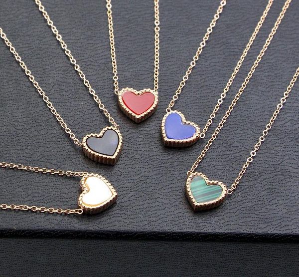 titanium steel heart pendant necklace rose gold women's loves necklace onyx agate korea clavicle fashion pendant necklaces, Silver
titanium steel heart pendant necklace rose gold women's loves necklace onyx agate korea clavicle fashion pendant necklaces, Silver
