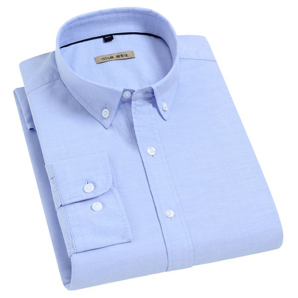 holiday casual soft 100% cotton solid oxford shirts pocket-less design standard-fit button-down men's long sleeve work shirt, White;black
holiday casual soft 100% cotton solid oxford shirts pocket-less design standard-fit button-down men's long sleeve work shirt, White;black