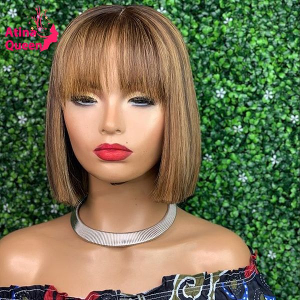 transparent hd lace frontal wig preplucked with bangs blunt cut bob wig 13x4 highlight remy honey blonde short lace front wigs, Black
transparent hd lace frontal wig preplucked with bangs blunt cut bob wig 13x4 highlight remy honey blonde short lace front wigs, Black