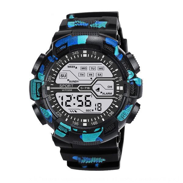 4r9gi multifunctional sports luminous electronic watch male electronic watch junior high school students luminous waterproof alarm clock gir, Blue
4r9gi multifunctional sports luminous electronic watch male electronic watch junior high school students luminous waterproof alarm clock gir, Blue