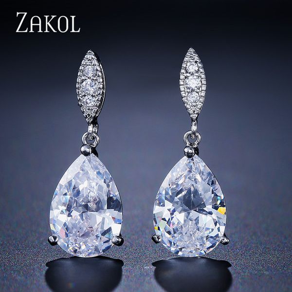 zakol nickle fashion water drop crystal zirconia drop earrings crystal bridal wedding jewelry for women wholesale fsep2040, Silver
zakol nickle fashion water drop crystal zirconia drop earrings crystal bridal wedding jewelry for women wholesale fsep2040, Silver
