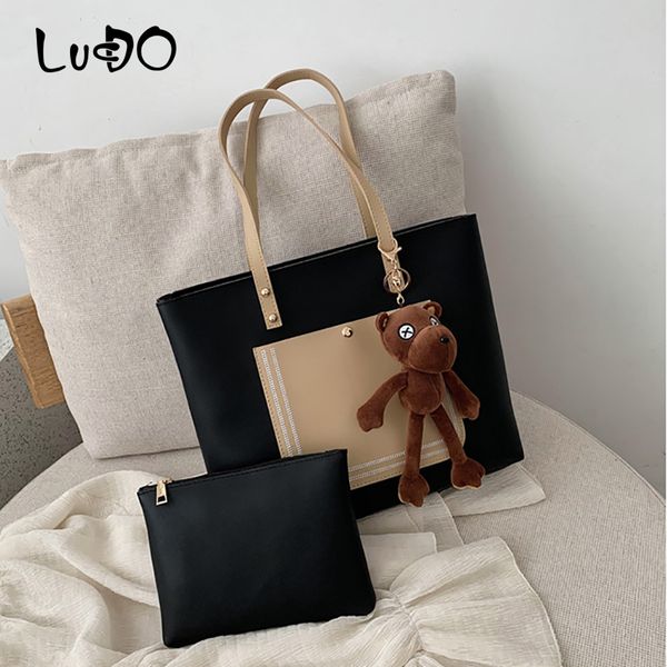 2pcs women fashion bags 2020 new armpit shoulder bag female large capacity tote bag cute bear handbags black big shopping
2pcs women fashion bags 2020 new armpit shoulder bag female large capacity tote bag cute bear handbags black big shopping
