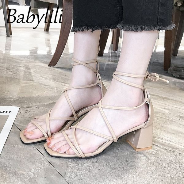women sandals summer high heels ankle strap female roman shoes square head open-toe slides for lady lace-up fashion high quality, Black
women sandals summer high heels ankle strap female roman shoes square head open-toe slides for lady lace-up fashion high quality, Black