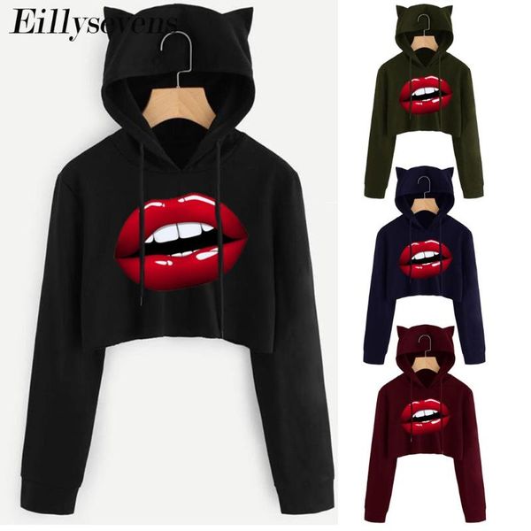 harajuku long sleeve cropped sweatshirt friends hoodies crop hoodie red lips printed cat ear hooded pullovers women, Black
harajuku long sleeve cropped sweatshirt friends hoodies crop hoodie red lips printed cat ear hooded pullovers women, Black