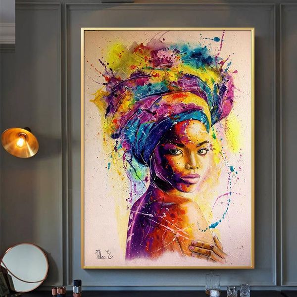 africa art women prints posters abstract girl portrait canvas painting colorful pictures wall art oil painting for living room
africa art women prints posters abstract girl portrait canvas painting colorful pictures wall art oil painting for living room