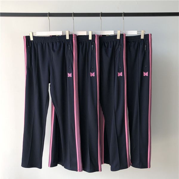 men's pants pink stripes butterfly embroidery needles awge sweatpants japan drawstring jogger trousers men women tag, Black
men's pants pink stripes butterfly embroidery needles awge sweatpants japan drawstring jogger trousers men women tag, Black