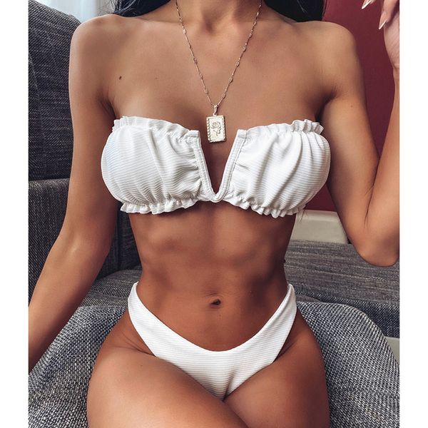 leopard bikini 2020 swimsuit women black white striped strapless bandeau bathing suit women swimwear thong micro push up bikini set, White;black
leopard bikini 2020 swimsuit women black white striped strapless bandeau bathing suit women swimwear thong micro push up bikini set, White;black