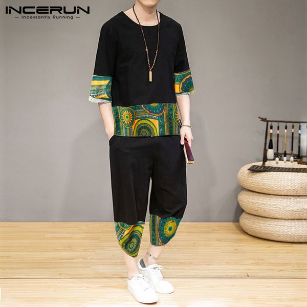 incerun китайский стиль мужчины наборы для печати лоскутное streetwear урожай хлопка повседневный 3/4 рукавом теленок длина брюки 2020 мужчи, Gray
incerun китайский стиль мужчины наборы для печати лоскутное streetwear урожай хлопка повседневный 3/4 рукавом теленок длина брюки 2020 мужчи, Gray
