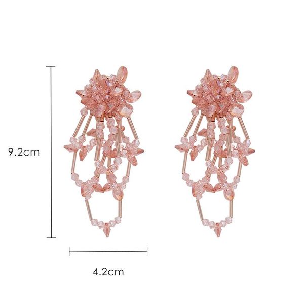 925 silver acupuncture shining crystal tassel female temperament personality wild female earrings j190630, Golden 
925 silver acupuncture shining crystal tassel female temperament personality wild female earrings j190630, Golden