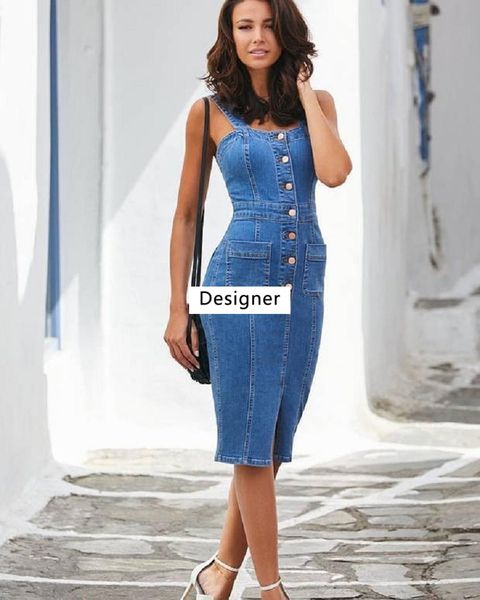 casual denim dress women strape summer ladies comfortable sundress sleeveless stretchy jeans midi overall mt2829, Black;gray
casual denim dress women strape summer ladies comfortable sundress sleeveless stretchy jeans midi overall mt2829, Black;gray