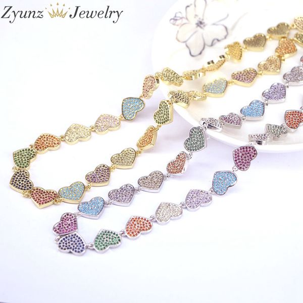3pcs, summer choker necklace micro pave rainbow cz heart link chain unique luxury chocker heart linked charming new jewelry, Silver
3pcs, summer choker necklace micro pave rainbow cz heart link chain unique luxury chocker heart linked charming new jewelry, Silver