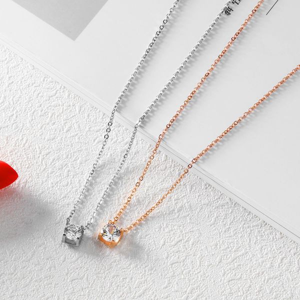 2020 selling korean version of 18k gold rose single diamond simple joker stainless steel girl necklace fashion charm jewelry wholesale
2020 selling korean version of 18k gold rose single diamond simple joker stainless steel girl necklace fashion charm jewelry wholesale