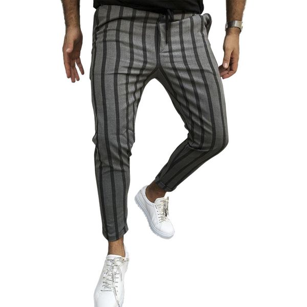 e-baihui 2020 new european and american men's casual striped cropped trousers stretch mid-waist men's pants men's pants h1912, Black
e-baihui 2020 new european and american men's casual striped cropped trousers stretch mid-waist men's pants men's pants h1912, Black