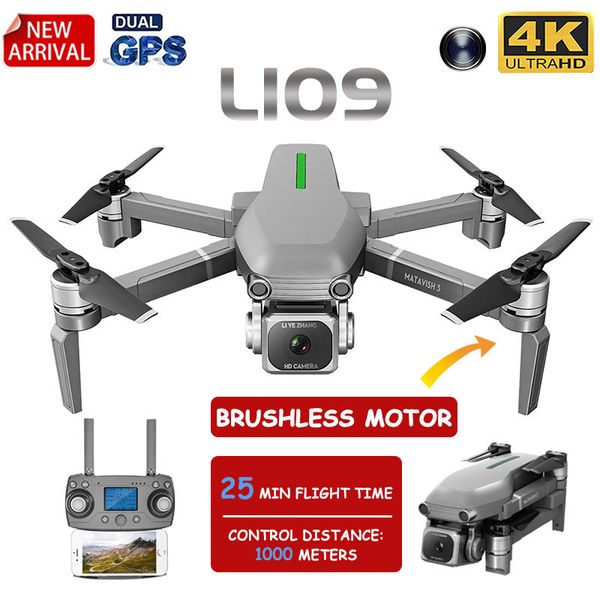 2020 new l109 professional gps drone with 4k hd dual camera brushless motor foldable quadcopter 1000m rc distance toy
2020 new l109 professional gps drone with 4k hd dual camera brushless motor foldable quadcopter 1000m rc distance toy