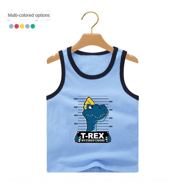 children's shirt vest summer thin camisole baby vest cotton cartoon sleeveless breathable shirt, Blue
children's shirt vest summer thin camisole baby vest cotton cartoon sleeveless breathable shirt, Blue
