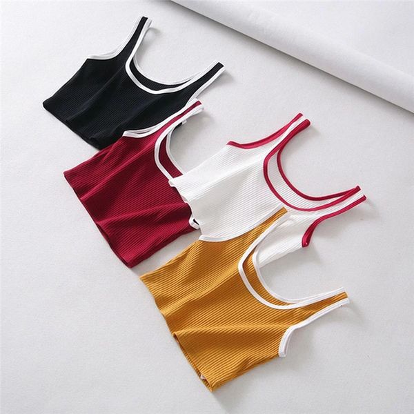 summer women crop basic t shirts tank solid tank cotton sleeveless camisole womens vest, White 
summer women crop basic t shirts tank solid tank cotton sleeveless camisole womens vest, White