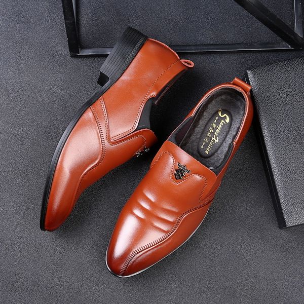alexbu spring man leather shoes dress men casual shoe classic comfortable slip on pointed toe formal men's shoes, Black
alexbu spring man leather shoes dress men casual shoe classic comfortable slip on pointed toe formal men's shoes, Black