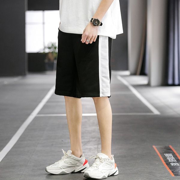 men's shorts summer pants loose casual sports korean style straight solid color trousers youth, White;black
men's shorts summer pants loose casual sports korean style straight solid color trousers youth, White;black