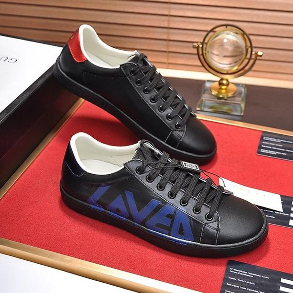 men 's ace sneaker with loved print mens shoes fashion classic leather luxury shoes lace -up plus size casual men shoes d, Black
men 's ace sneaker with loved print mens shoes fashion classic leather luxury shoes lace -up plus size casual men shoes d, Black